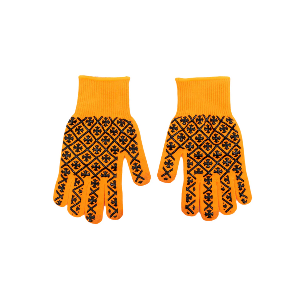 Chrome Hearts Checkmate Work Gloves Orange [USED] - S (Used)