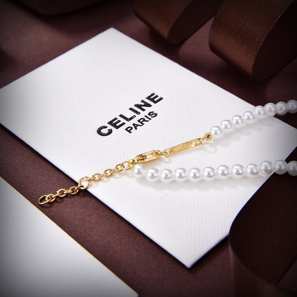 Celine Triomphe Paris Pearl Necklace